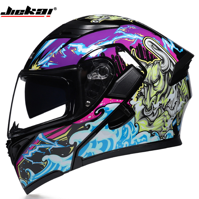Full Face Motorcycle Helmet With Bluetooth - W Bluetooth противотуманный шлем с двойной