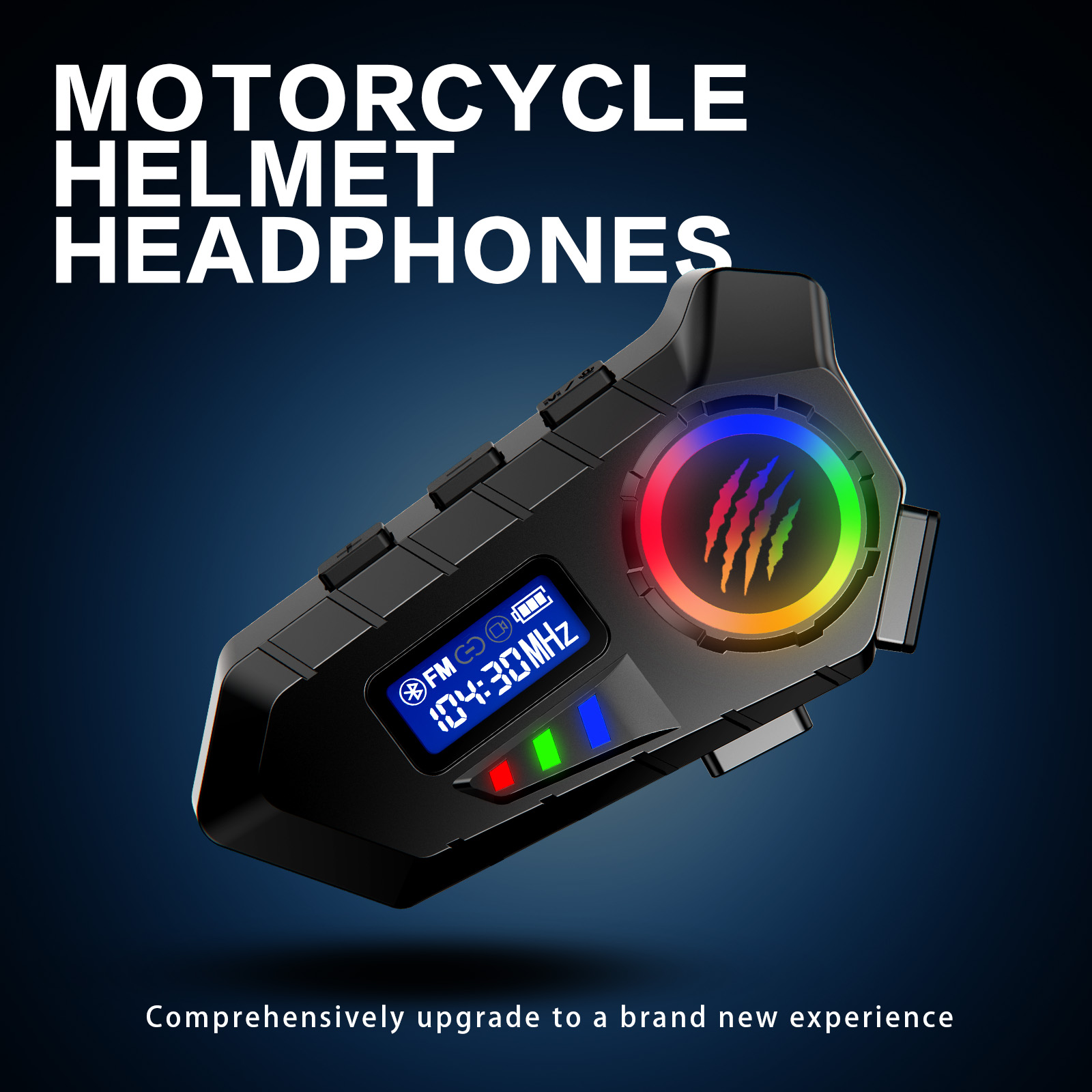 Full Face Motorcycle Helmet With Bluetooth - Y30 Гарнитура для мотоциклетного шлема с