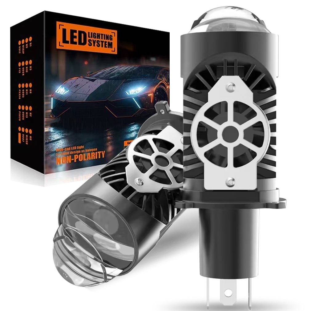 Universal Motorcycle Led Headlight Projector - H4 Линза проектора Светодиодные автомобильные фары