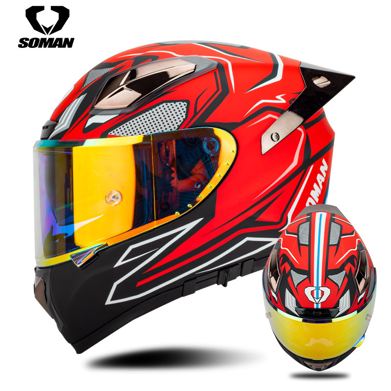 Мотоциклетный шлем Soman из уг – обзор и цена Carbon Fiber Lightweight Motorcycle Helmet