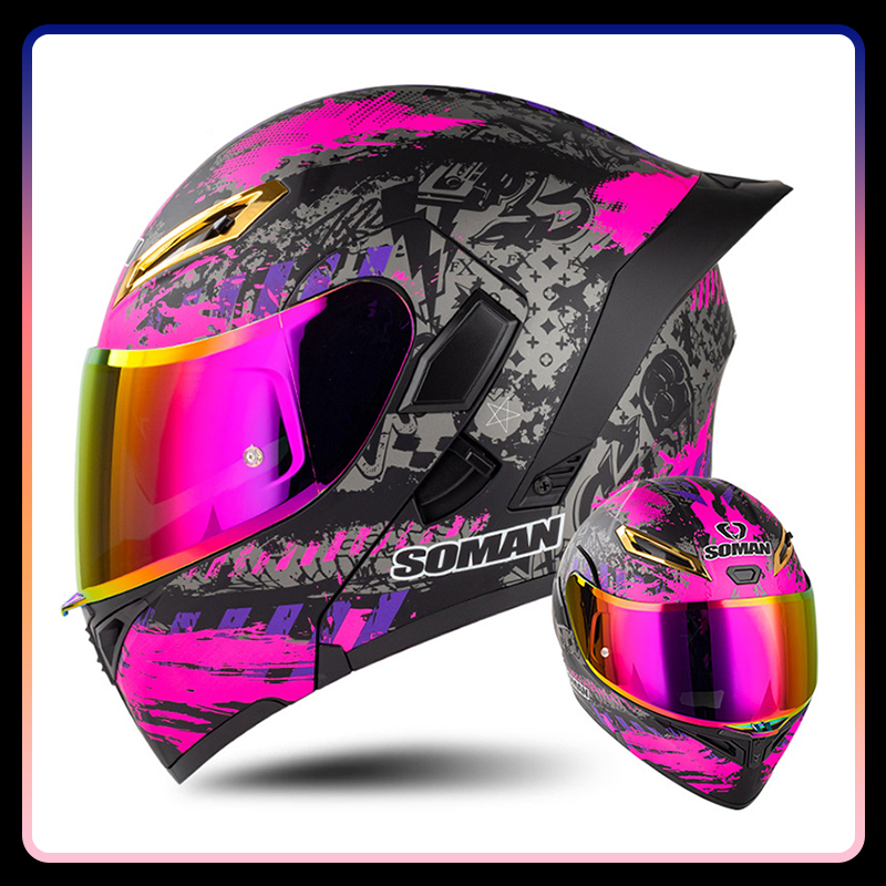 Универсальные откидные мотоцик – обзор и цена Dual Visor Motorcycle Racing Helmet