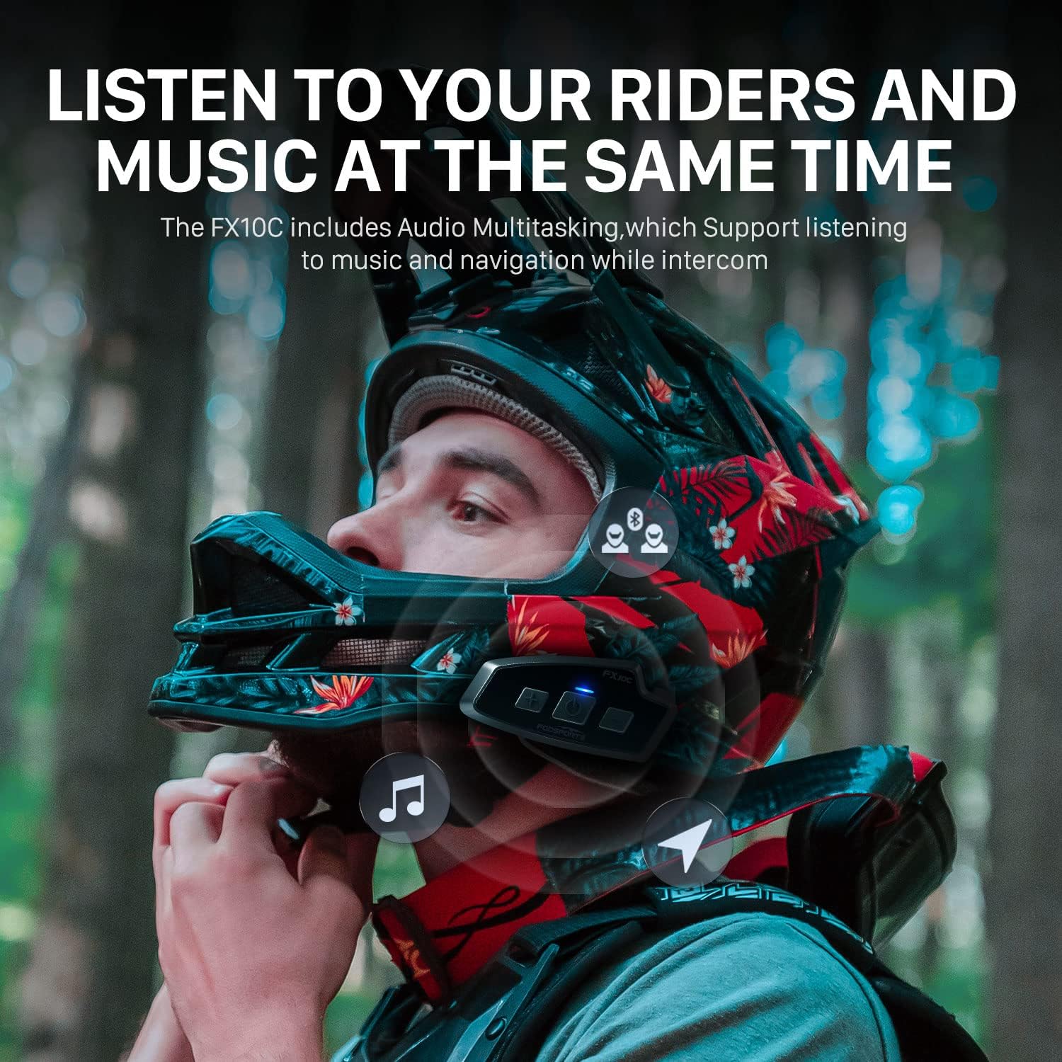 Fodsports FX 10C мотоциклетный – обзор и цена Full Face Motorcycle Helmet With Bluetooth